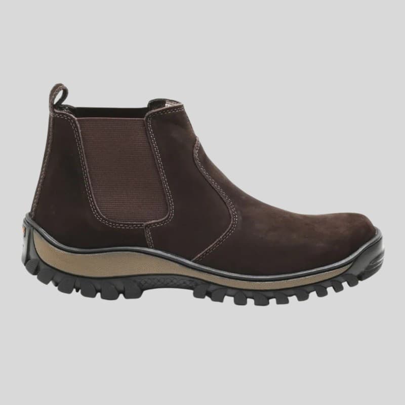 Butina Masculina Couro Confortável Bota Calce Fácil Com Elastico Resistente Confortavel Couro Legítimo