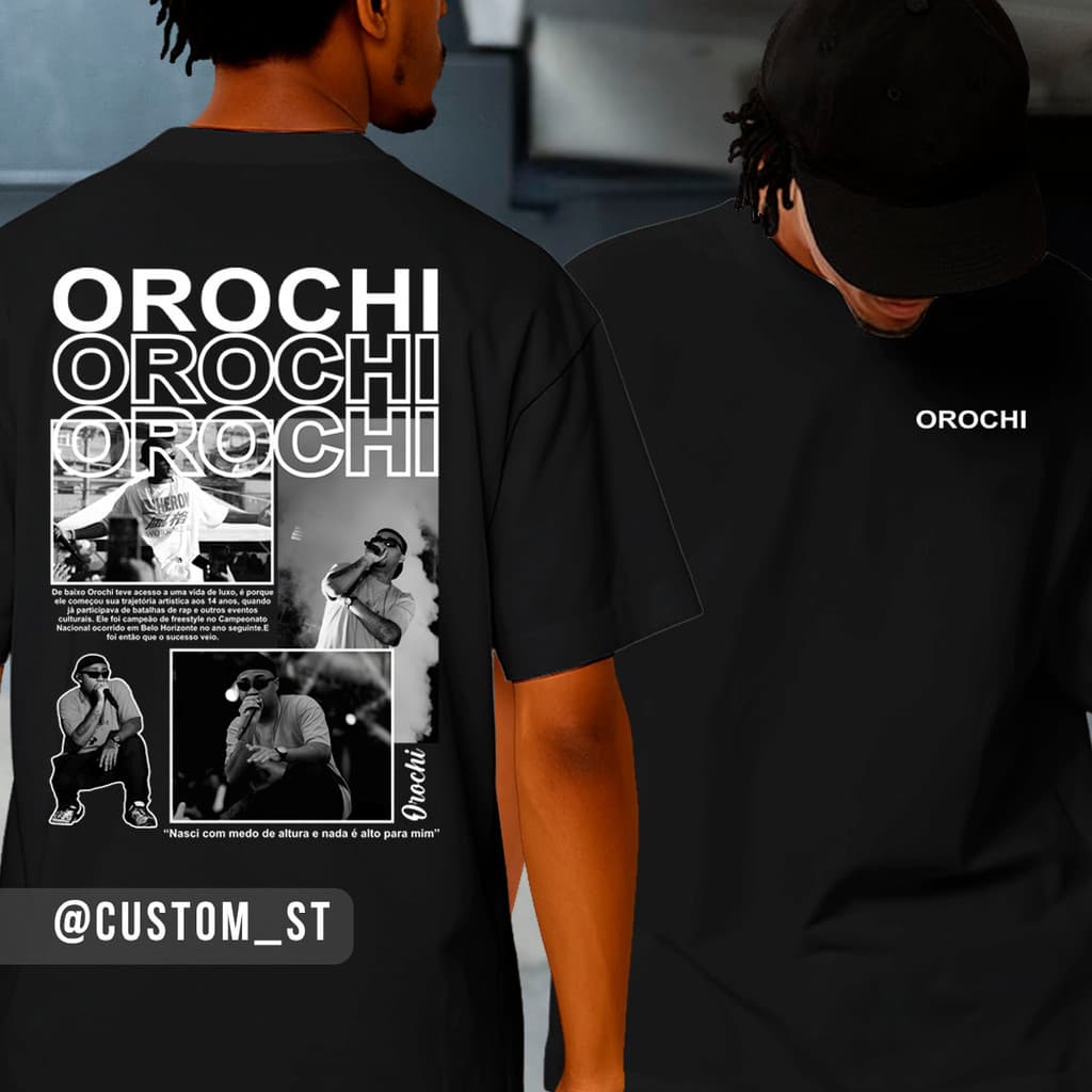 Camiseta Orochi Rapper Vida Rasa 442 Hip Hop Celebridade Trap Amor De Fim De Noite