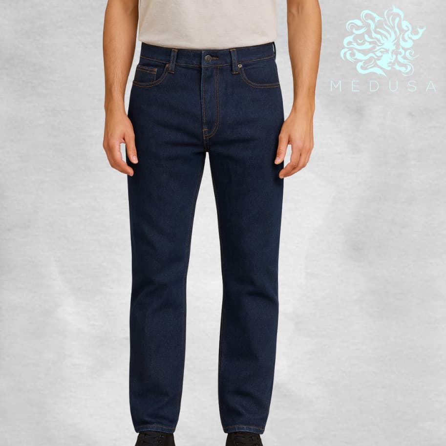 Calça De Trabalhador Jeans Escura Masculina - Ideal Para Trabalho, Lazer, Dia a Dia, Confortável, performance