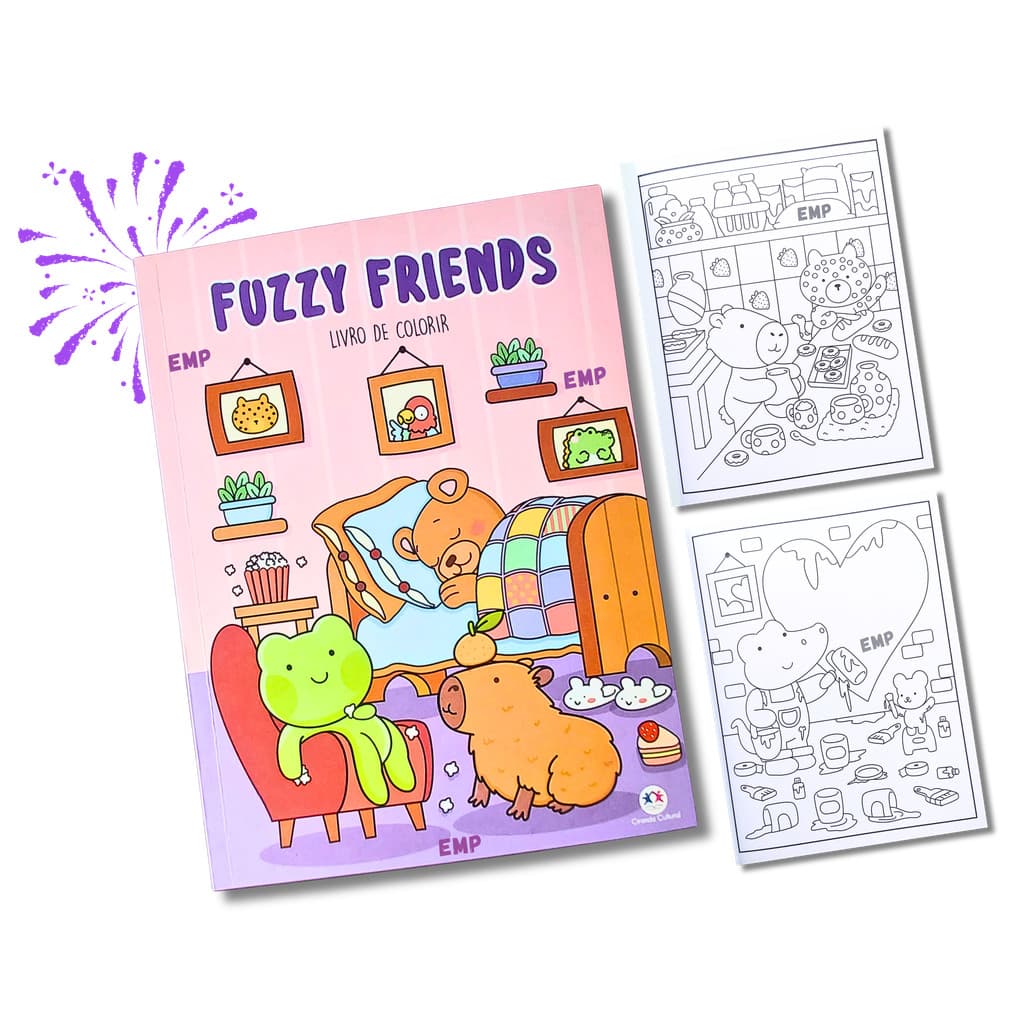 Livro de Colorir Fuzzy Friends