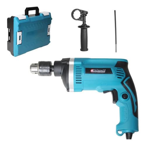 Furadeira Industrial Impacto Profissional Com Acessorios Azul