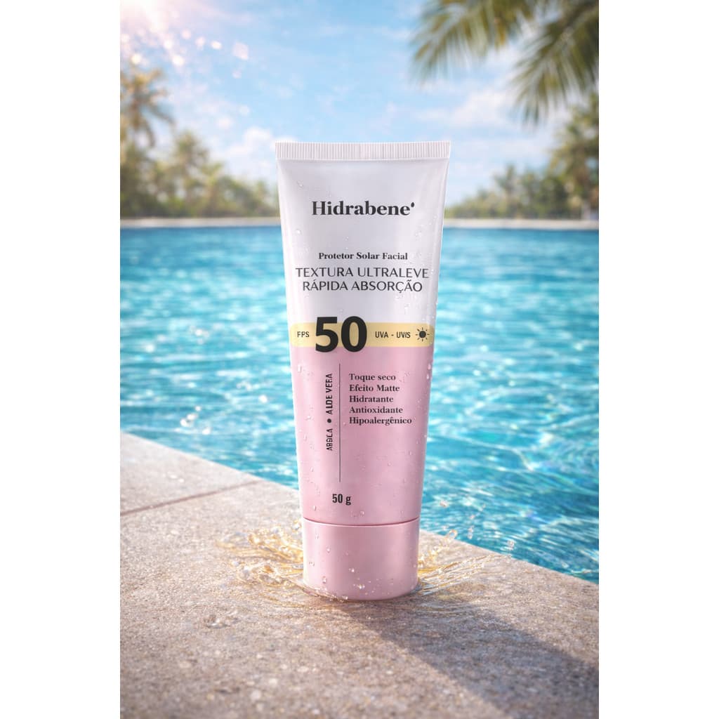 Hidrabene Protetor Solar Facial Textura Ultraleve FPS 50