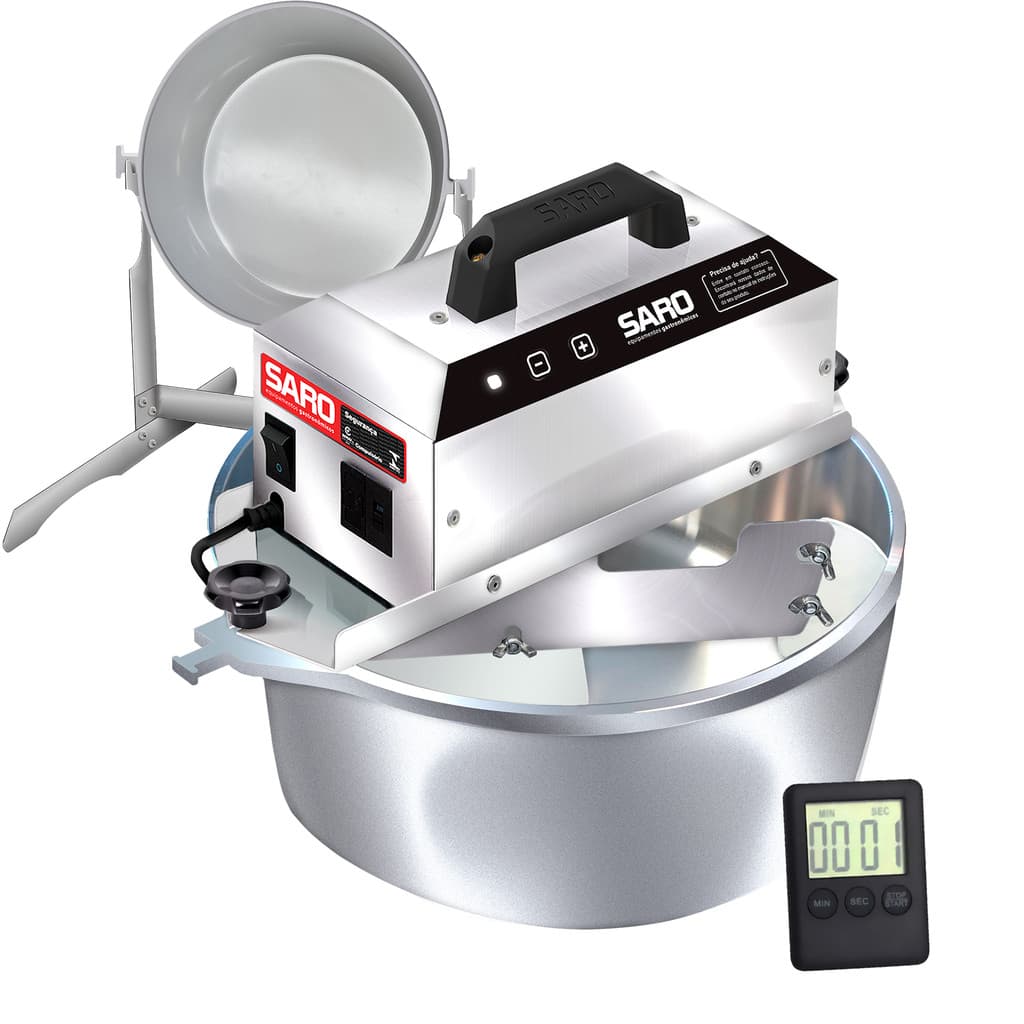 PA4AC - Misturador Elétrico G2 4 Litros Bivolt + Suporte Vira Panela e Timer - Panela Automática