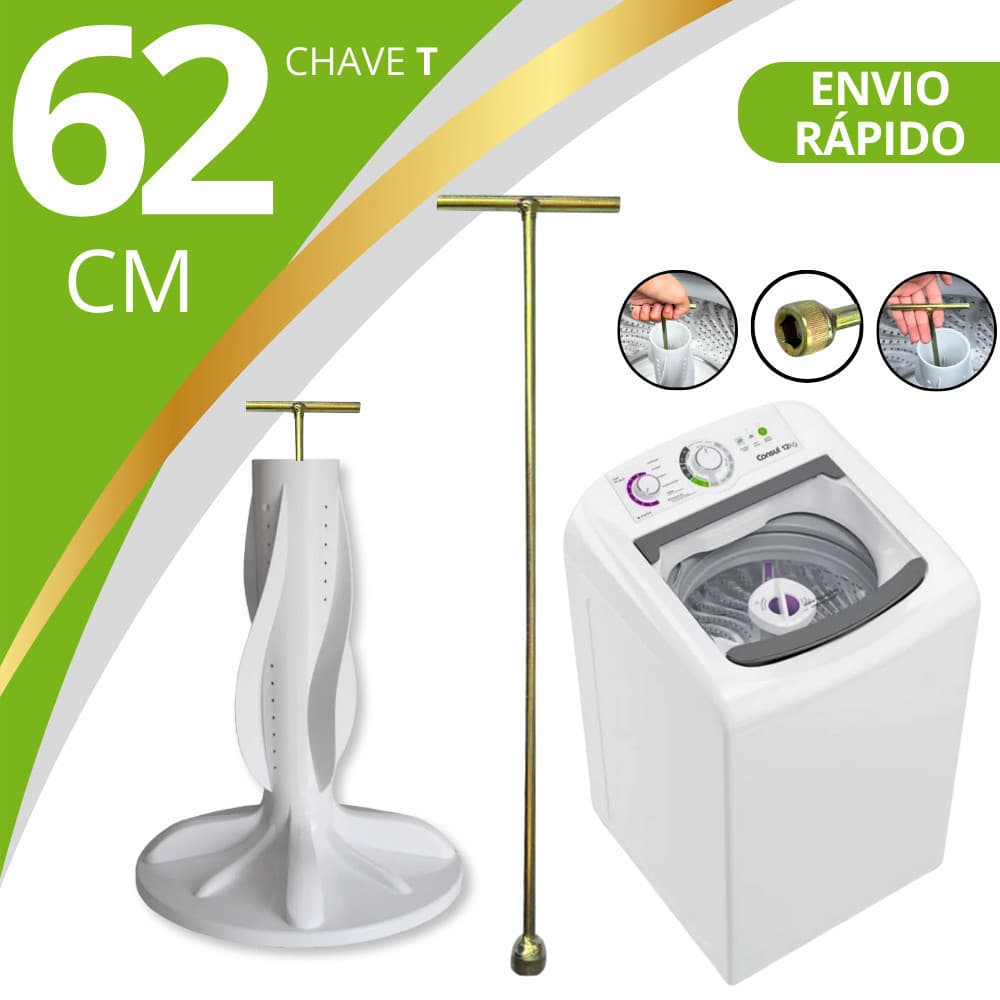 Chave T 10mm para Maquina de Lavar Longa 62c Agitador Brastemp Electrolux