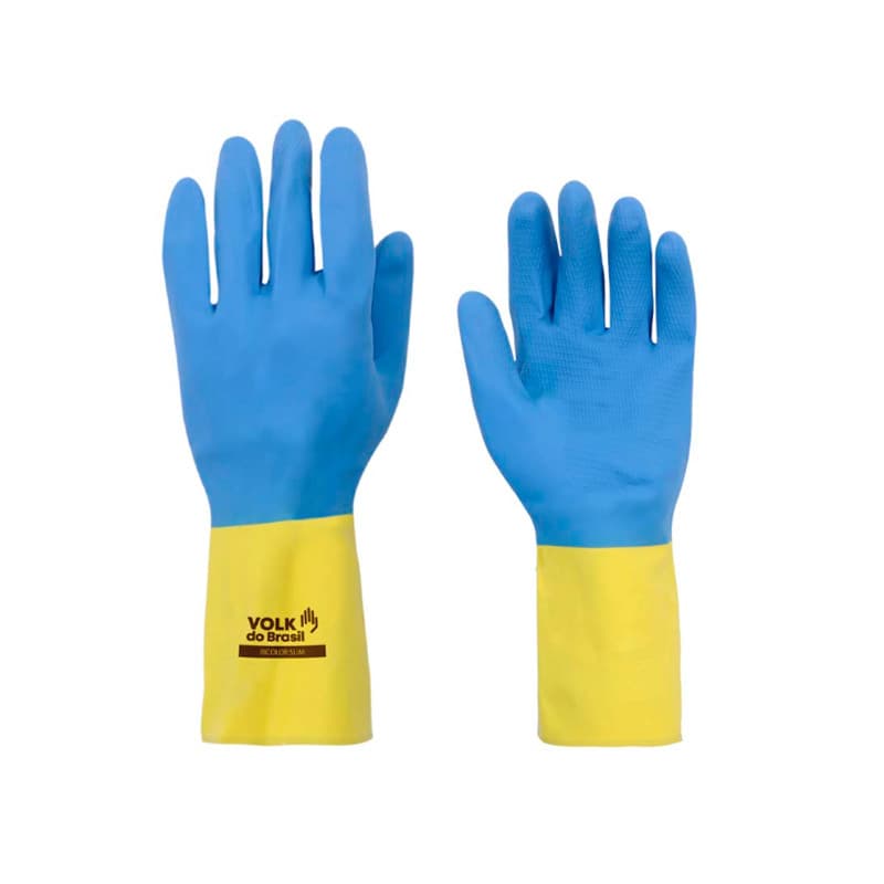 Luva em Látex Natural e Neoprene Bicolor Slim Flocada 33 cm Proteção Contra Riscos Mecânicos,Químicos,Térmicos C.A 37900