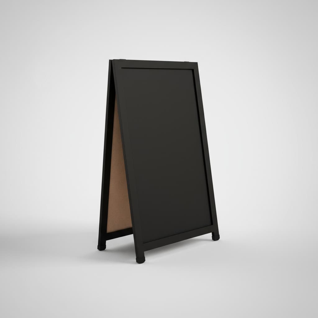 CAVALETE DUPLO DE CALCADA SOFT PRETO 100 X 060 CM