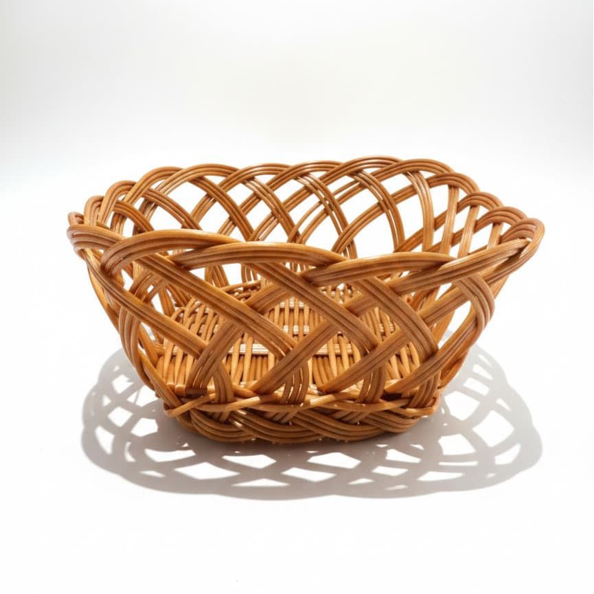 Cesto Quadrado em Ratan 22,5cm – Elegância Natural em Grande Estilo