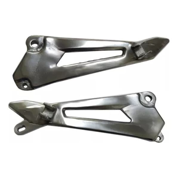 Suporte Pedaleira Bacalhau Ybr 125  Aluminio Polido