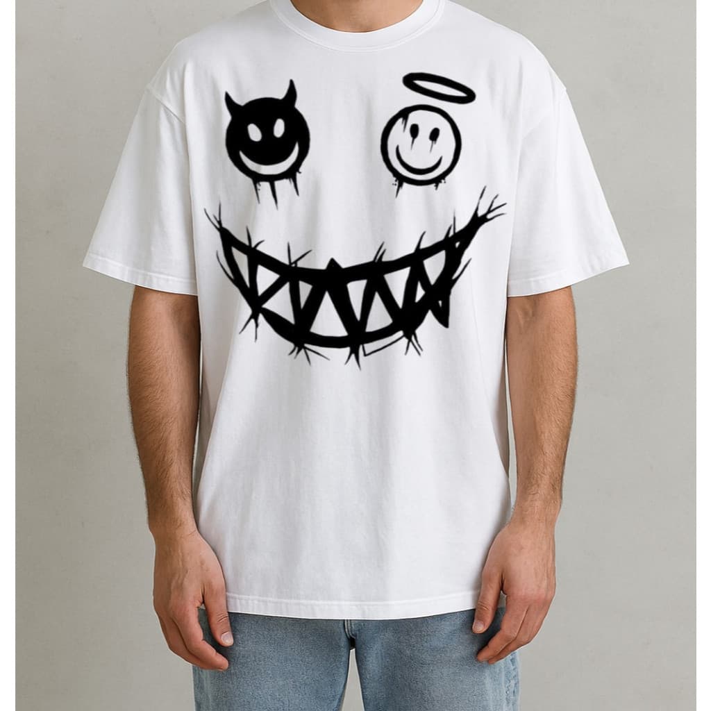 Camiseta Unissex Over Camisa Oversized Blusa Frente Anjo T Shirt