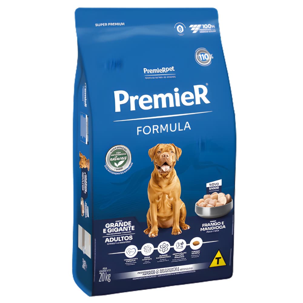 Ração Premier Fórmula Cães Adultos Porte Grande 20kg Nutrição Completa