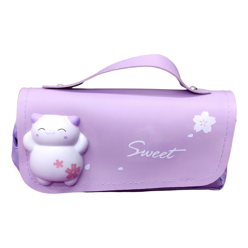 Estojo Escolar Lilás Infantil Ursinho Sweet Menina