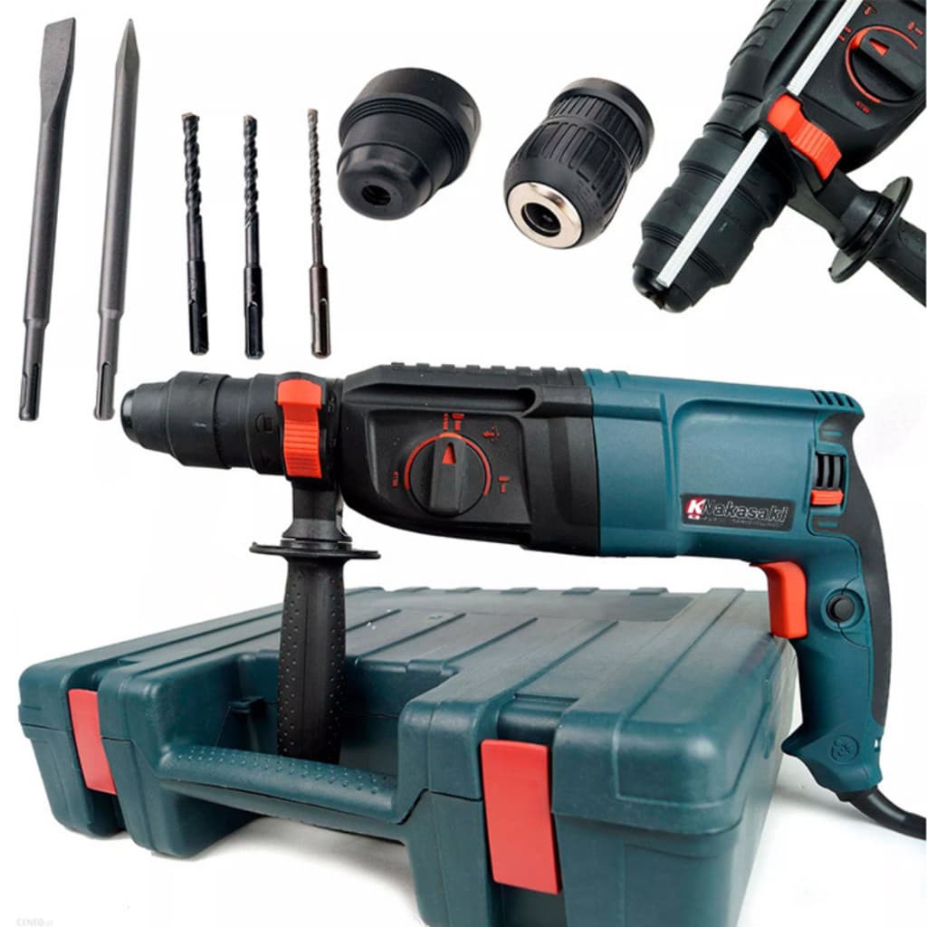 Martelete Rotativo Furadeira de Impacto Profissional 1200W 7kg – Potência e Robustez para Obras Pesadas