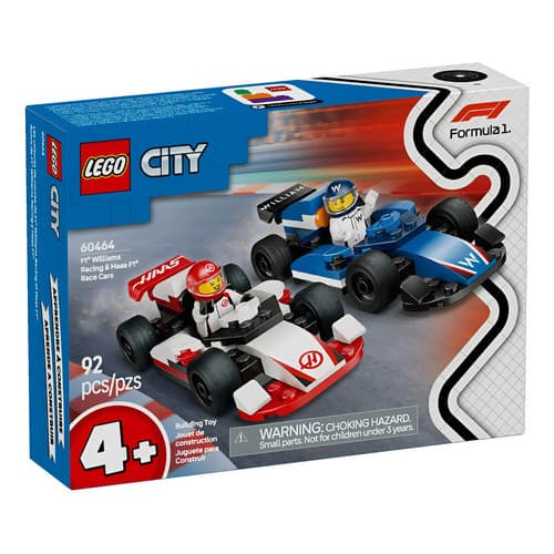 Lego 60464 City - Carros Da Williams Racing E Haas F1 92 Lego City