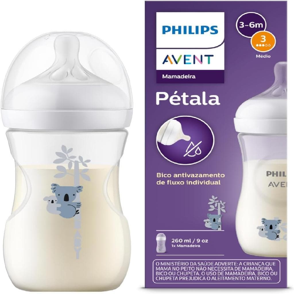Mamadeira Pétala 3.0 260ml Bico 3 Philips Avent Coala
