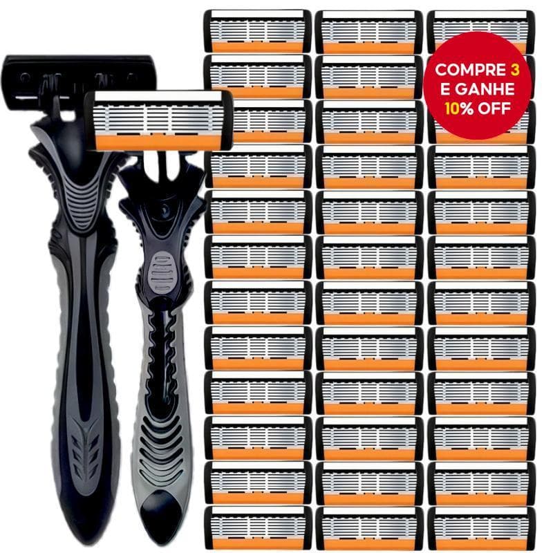 Novo Conjunto de Barbeador Manual para Homens, Lâmina de 6 Camadas, Material Seguro e à Prova de Ferrugem, Fácil de