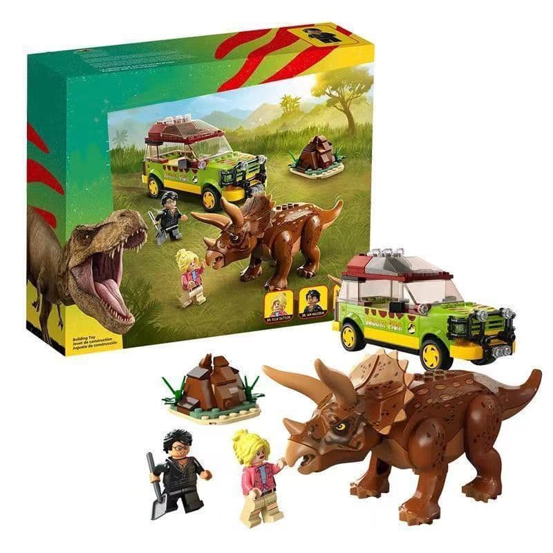 Lego Building Blocks Research Triceratops Dinosaur Park Series Conjunto educacional infantil