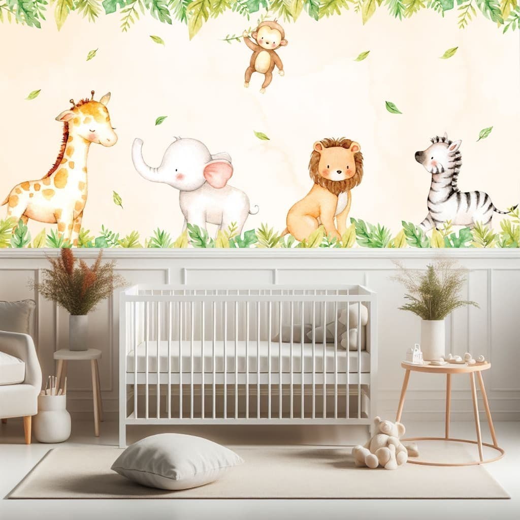 Papel de Parede Leão Safári Classic Bege 3,05x1,50 m - Adesivo de Parede Leão Safári Classic Bege