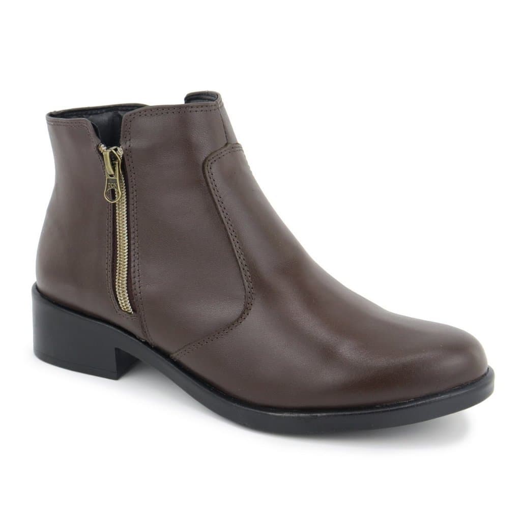 Bota Feminina Couro Luxo Cano Curto Confortável Elegante  Outono Inverno Moda Promoção