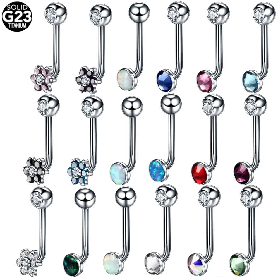 Piercing Íntimo Genital Titânio G23 Antialérgico Seguro Feminino Antialergênico Cravejado Discreto