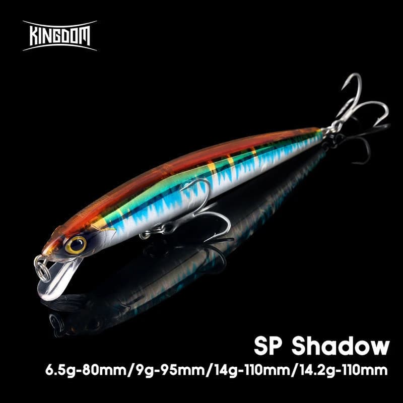 Isca Artificial Suspensa Kingdom Minnow 80mm 95mm 110mm Jerkbait Wobblers Swimbait Isca Rígida para Lúcio e Robalo HYZE