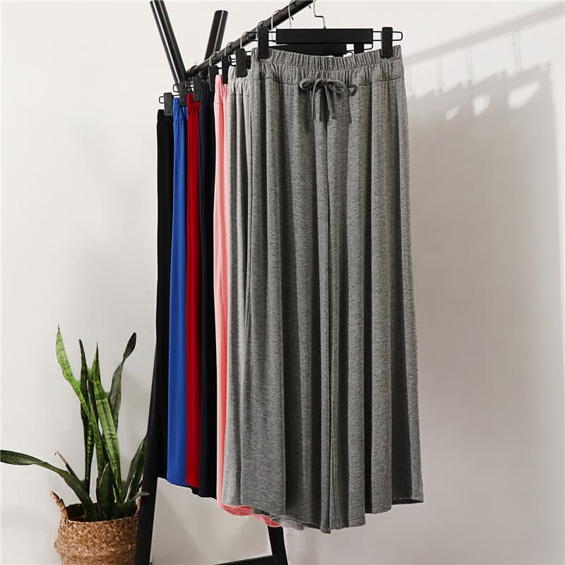 Drape Slimmer Look Calças Cortadas Mulheres Verão Cintura Alta Tamanho Grande Calças Casuais Soltas Estilo Fino Drape Sl