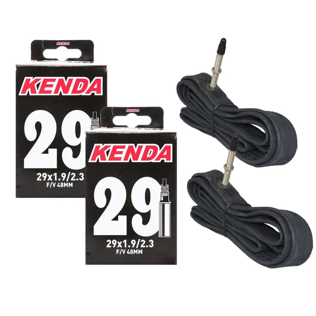Kit 2 Câmara de Ar Kenda Bike Aro 29 Válvula Presta Fina 29x1.9/2.3 48mm Bike Presta Bico Fino