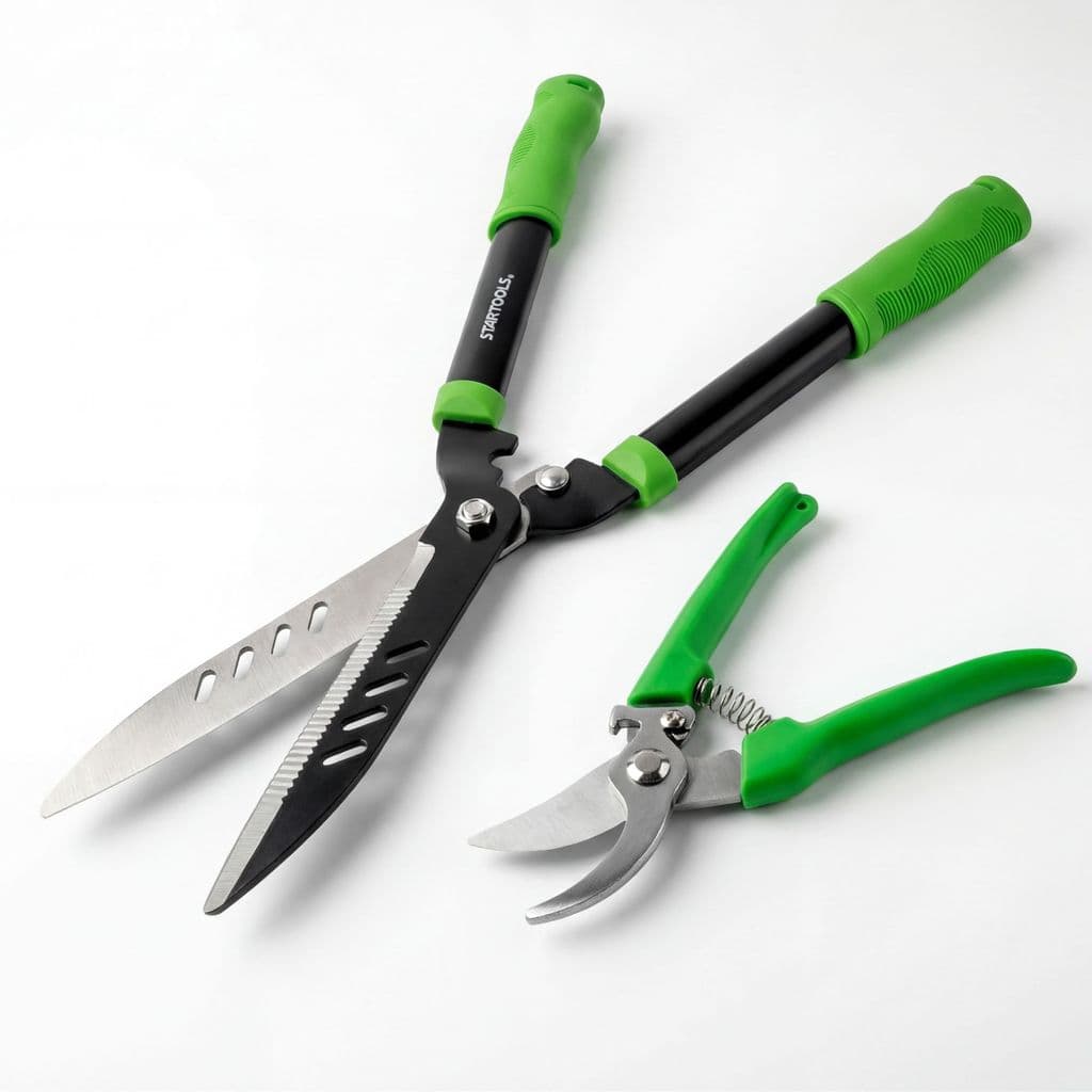 Kit Tesouras De Poda Cerca Viva Para Jardinagem Profissional 2 Tesouras De Aço Carbono