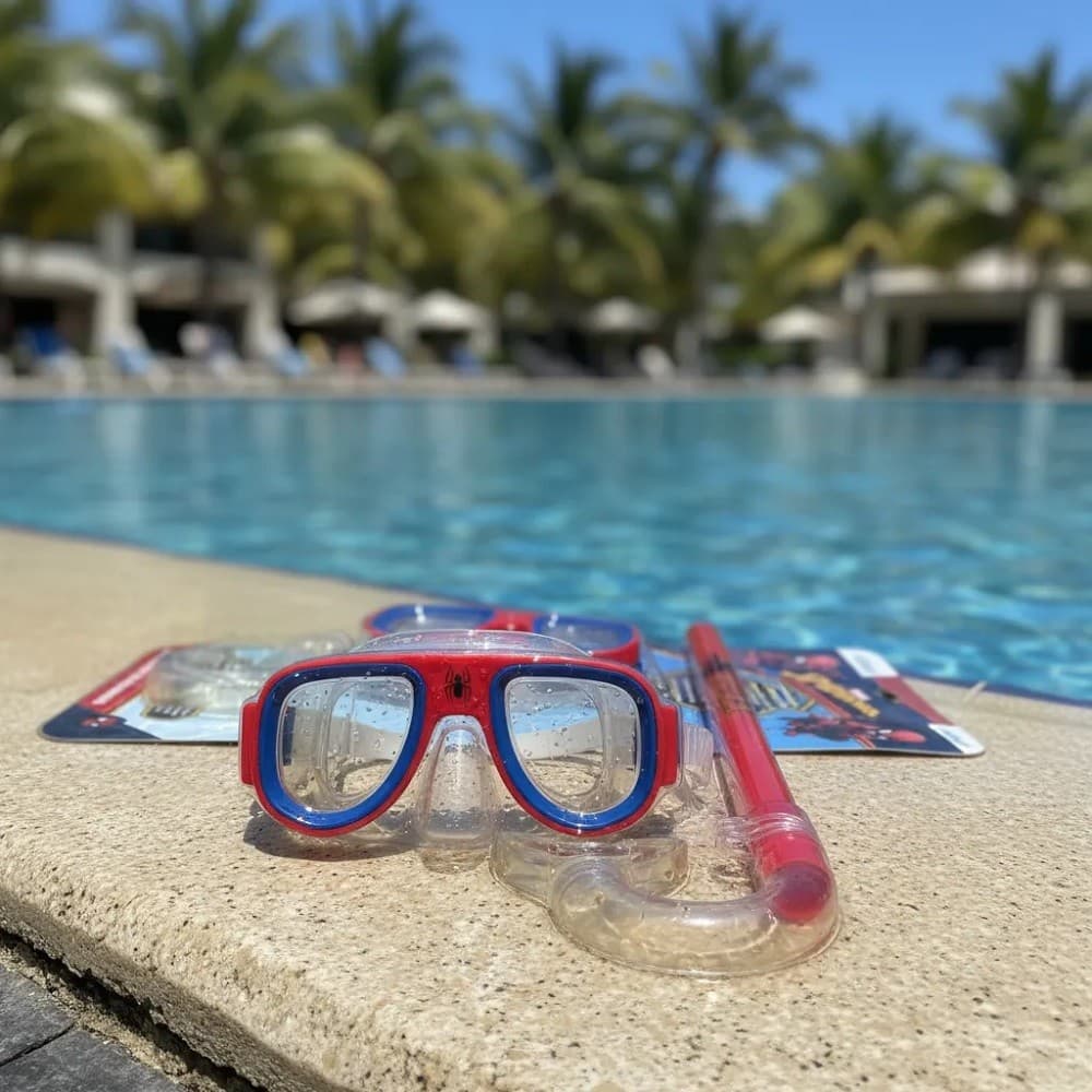 Kit Mergulho Máscara E Snorkel Homem-Aranha