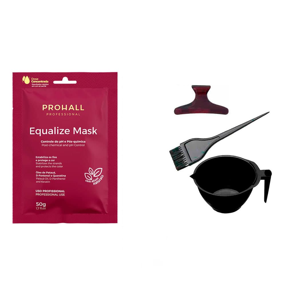 Mini Equalize  Prohall 50g Máscara Neutralizante +Cumbuca/Presilha
