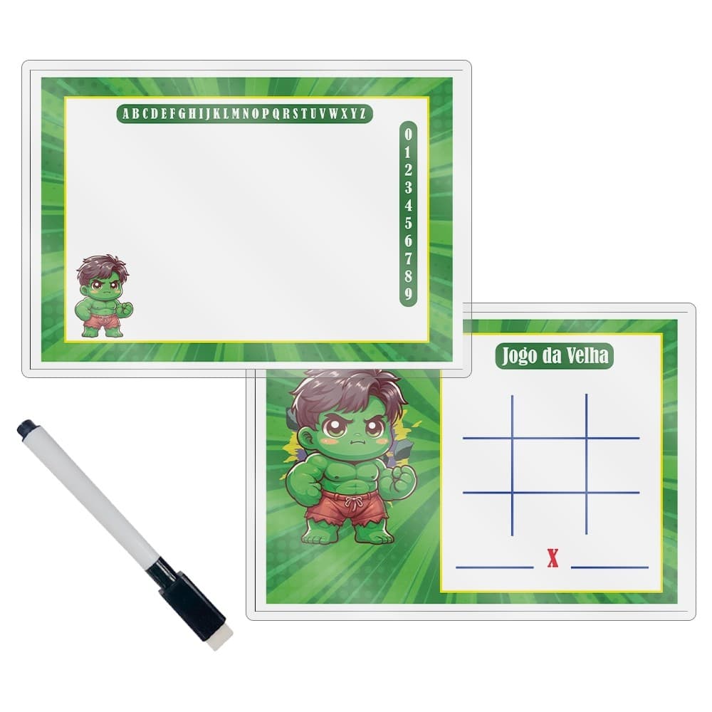 Kit 10 Lousa Magica Lembrancinhas Para Aniversario Envio imediato No Tema Hulk Baby