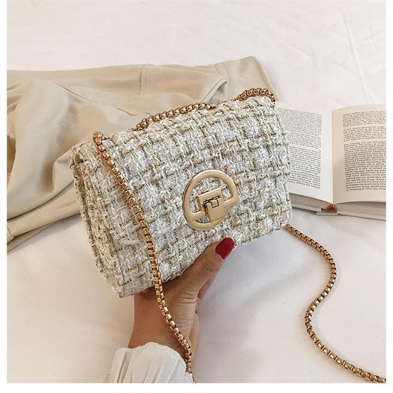 High-End de lã pequena bolsa quadrada feminina 2025 novo estilo verão simples All-Match axilas saco Casual ombro saco do