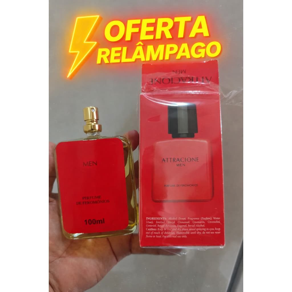 Perfume 100 ml Masculino Atracionee Men  Com Feromônios Ativados Envio Imediato