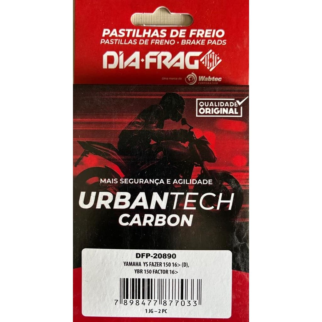 Pastilha de Freio FAZER/FACTOR 150 FAN/START/CARGO 160 Dia-frag (DFP-20890)