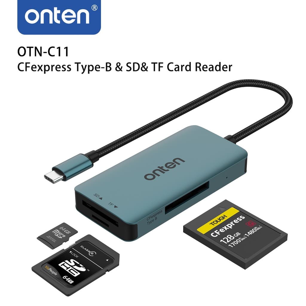 Leitor de cartão CFB/CfA/XQD adequado para Canon Sony Nikon cfexpress Flash cartão de memória typec porta