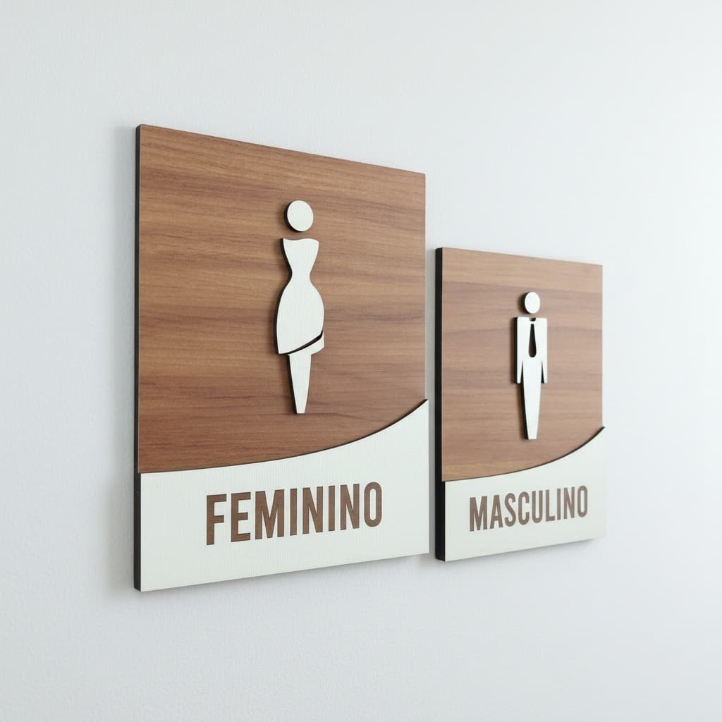 Placa Decorativa Mdf Victare Rectangle 18x14cm | Masculino e Feminino