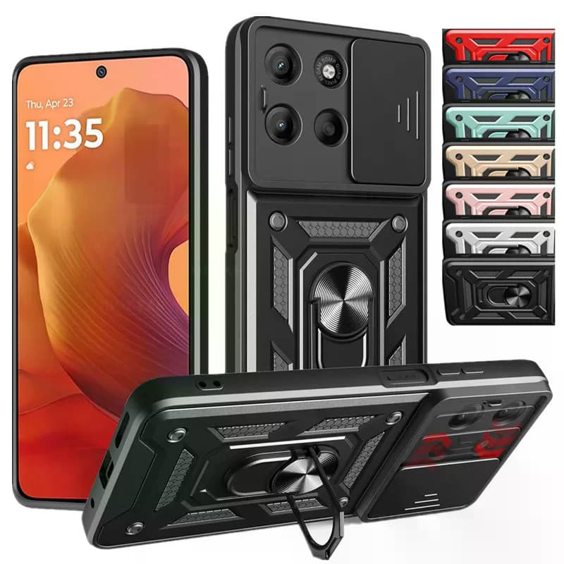 Para Motorola Moto G17 G57 G67 G77 G06 G56 G86 G05 G15 G35 G55 G75 G85 Armadura Capa De Telefone Proteção De Lente Com A