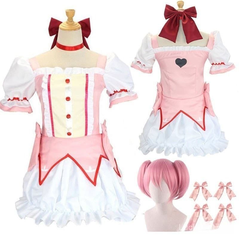 Anime Madoka cosplay Traje Mágico Vestido de Desenho Animado Q4P9
