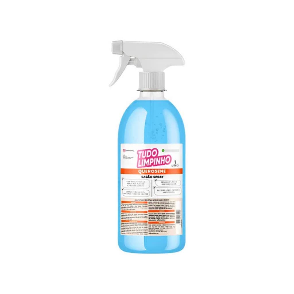 Spray Sabão Querosene Liquido 1l Limpa Vidros Tudo Limpinho