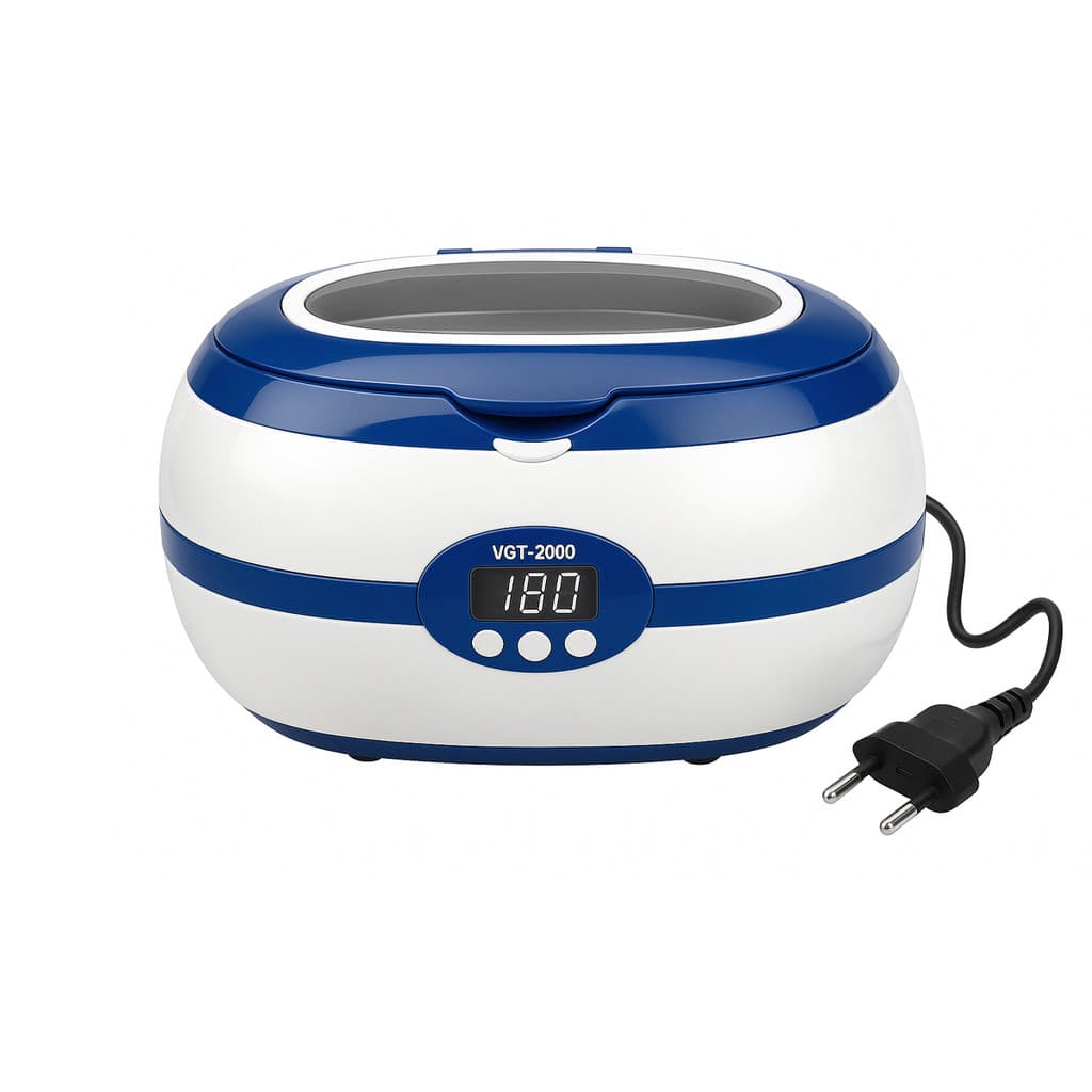 Banheira Cuba Ultrassônica Profissional 600ml 40kHz Limpeza Técnica para Eletrônicos, Dentista e Joias VGT2000 110V