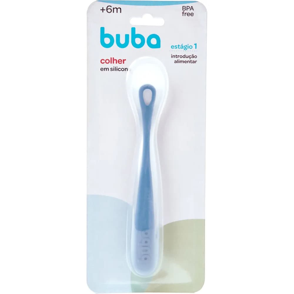 Colher em Silicone Azul Escuro - Buba