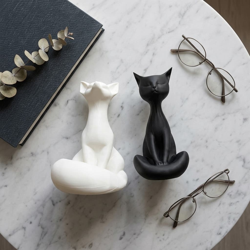 Raposa e Gato design minimalista e acabamento fosco elegante