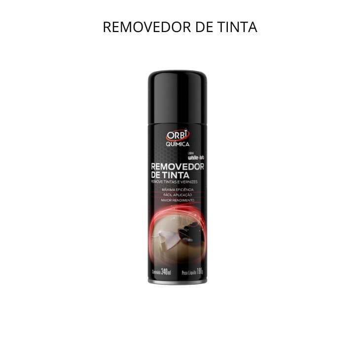Spray Removedor De Tinta E Verniz Orbi 340ml removedor de tinta, removedor de verniz