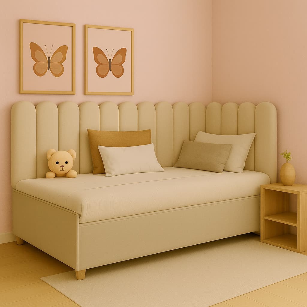 Kit Cabeceira Modular Peças Autocolante para Cama Box - Cabeceira Nuvem 60x20cm