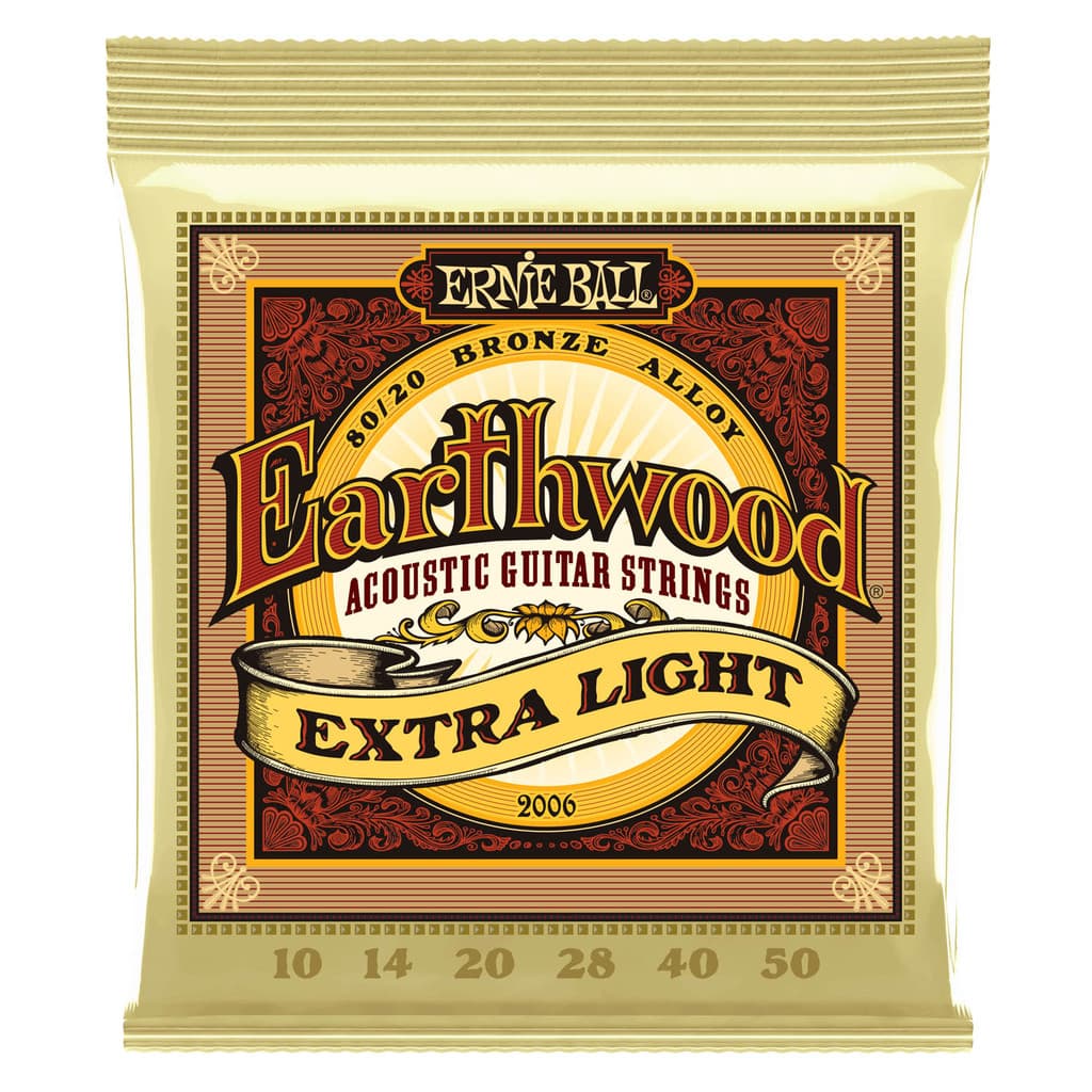 Encordoamento 010 Violão Aço 80/20 Extra Light Bronze Ernie Ball Alloy Earthwood