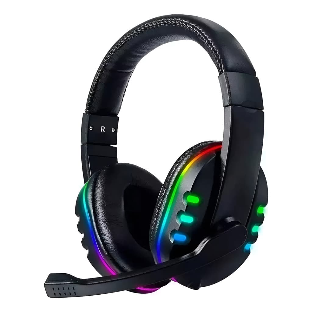 Fone Over-ear Gamer B-max Bm216 Preto Com Microfone Led Rgb