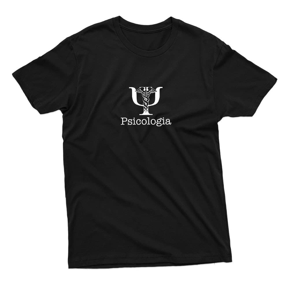 Camiseta Unissex Estampa Curso Psicologia Profissão 100% Algodão Inédito Alta Qualidade Promoção