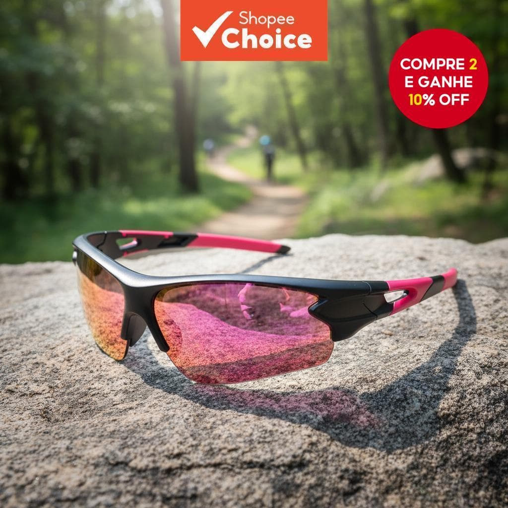 Óculos de sol esportivos semi-rim Featherlight com lente prismática UV400 para corrida, ciclismo, unissex, para uso o