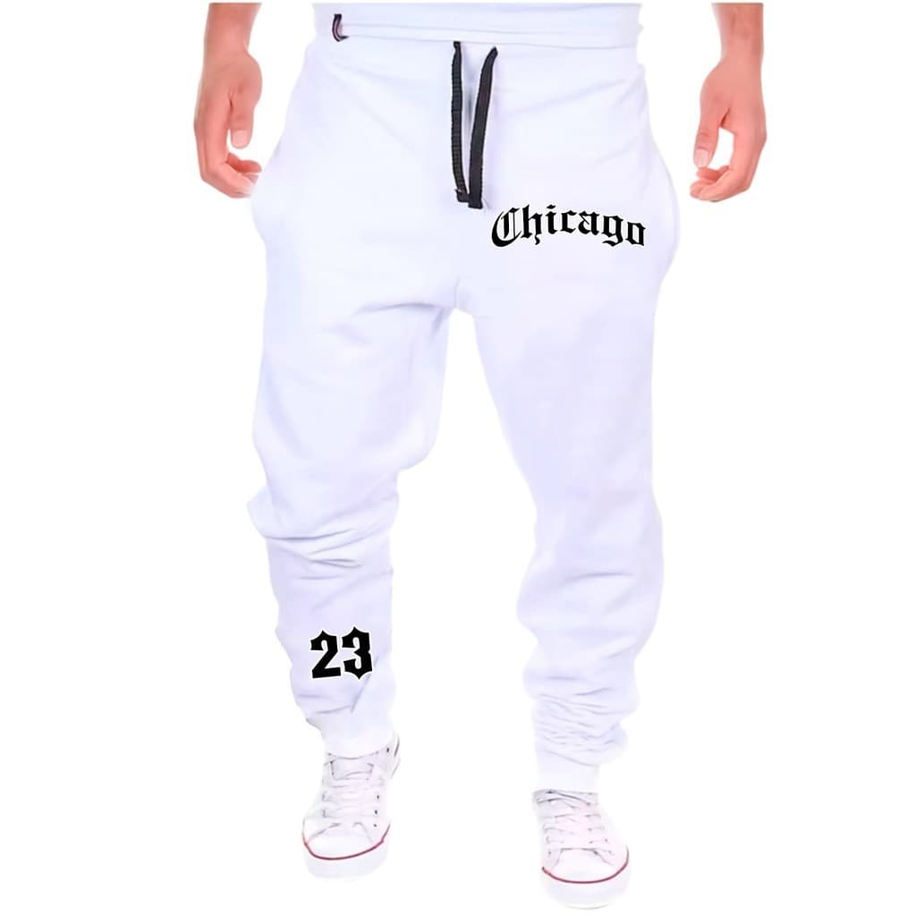 Calça Moletom Unissex Jogger em Algodão Academia Com Bolsos P  ao G3 Chicago