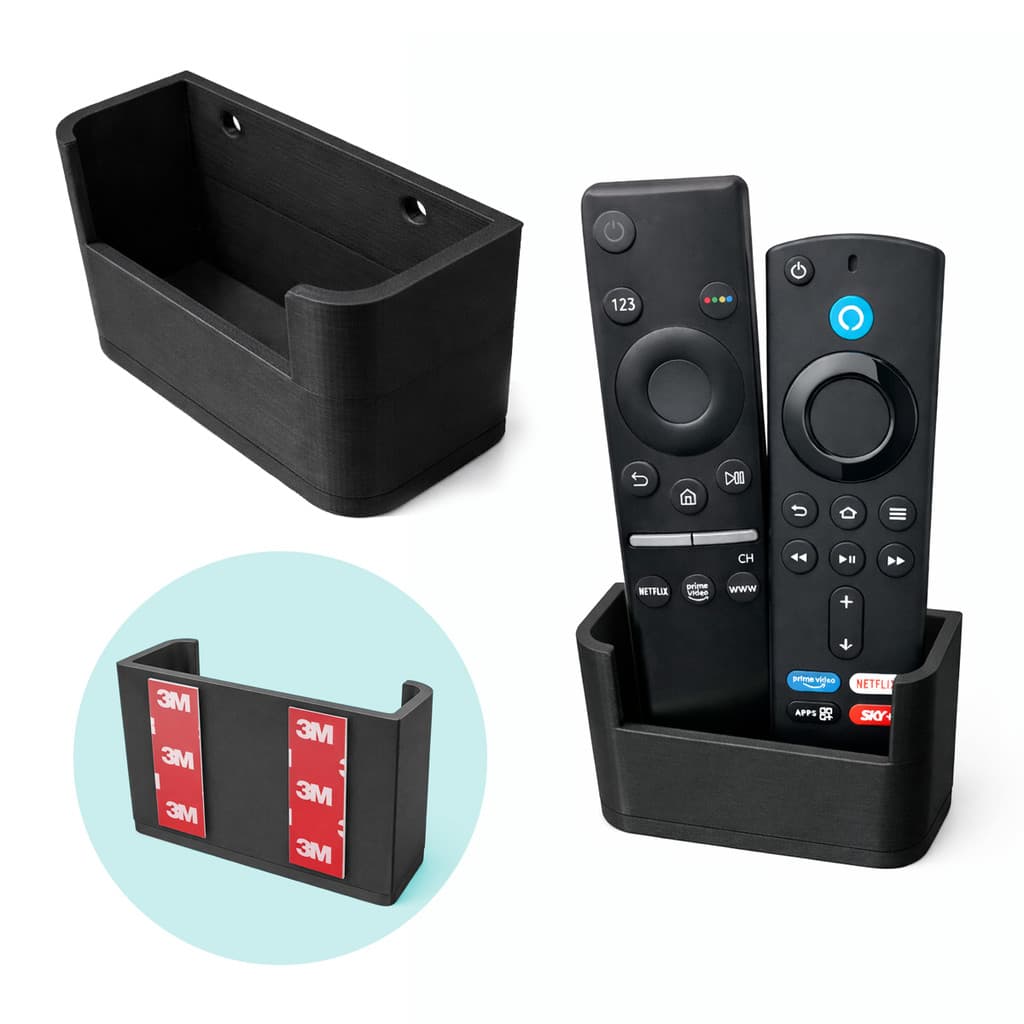 Suporte De Parede Porta 2 Controles Remoto Duplo Ar Tv Ventilador Universal