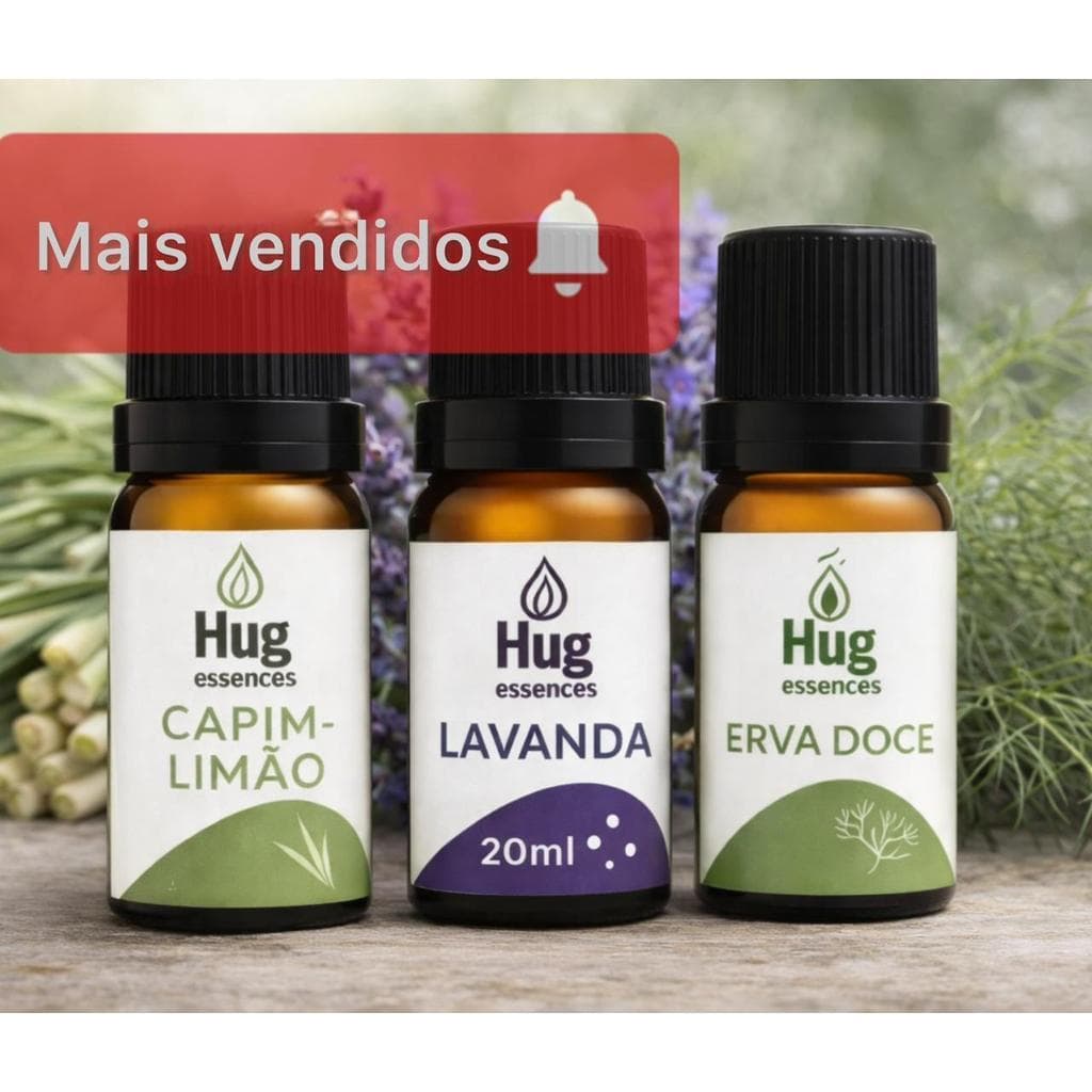 3 Essências Erva doce  Lavanda Capim limão Difusor Umidificador Aromatizador Óleo Essencial Hidrossolúvel